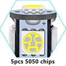 194 τσιπ σφηνών T10 SMD 5050 λαμπών φωτός 6500K των αυτοκίνητων οδηγήσεων 5