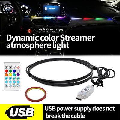buy DC5V-12V RGB LED Διακόσμηση εσωτερικού αυτοκινήτου Ατμόσφαιρα Φωτεινό ακρυλικό έλεγχο APP Κρυμμένο στυλ online manufacture