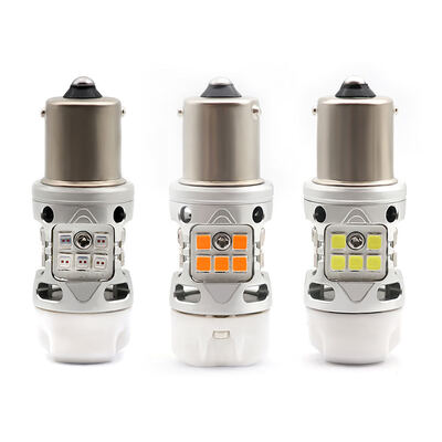 buy T3 Αδυναμία σφάλματος 1156 BA15S BAU15S Φωτοβολταϊκό 12V 24W Λευκό κεχριμπάρι Κόκκινο αυτοκίνητο Μοτοσυκλέτα LED Φώτα σήματος στροφής με κεραμικά online manufacture