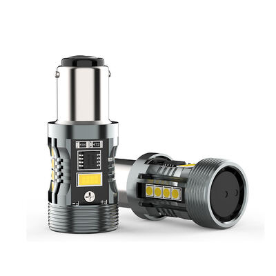 Αγορά Κορυφαίες Πωλήσεις CB7 1157 W/Y Switchback LED Λαμπτήρας BAY15D BA15D Διπλού Χρώματος Canbus 28W 2500LM για Φώτα Σήματος Φρένων online manufacture