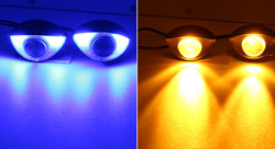 Φω'τα 10SMD ματιών γερακιών προβολέων των οδηγήσεων μοτοσικλετών συνήθειας 300LM 6000K