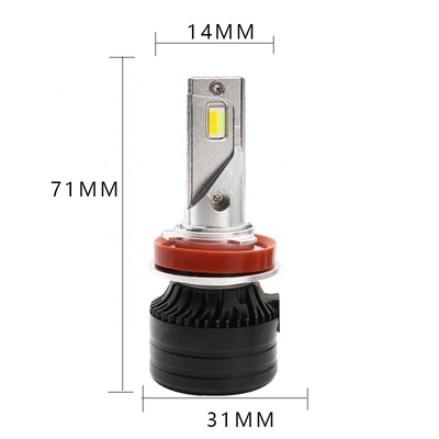Ο αυτοκίνητος προβολέας foglight 12-36V Α προβολέων των οδηγήσεων τρεις-χρώματος H11 των επικεφαλής ελαφριών οδηγήσεων αυτοκινήτων τροποποίησε το λαμπτήρα