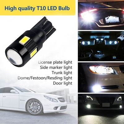 Τα T10 5630 6 SMD Nonpolarity οδήγησαν τροποποιημένο οδηγήσεων αυτοκινήτων συνεχές ρεύμα 12V βολβών των δευτερευουσών το λάμπες φωτός