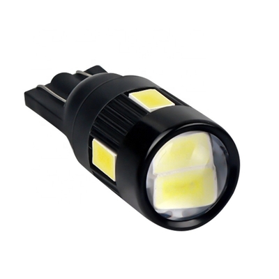 Τα T10 5630 6 SMD Nonpolarity οδήγησαν τροποποιημένο οδηγήσεων αυτοκινήτων συνεχές ρεύμα 12V βολβών των δευτερευουσών το λάμπες φωτός