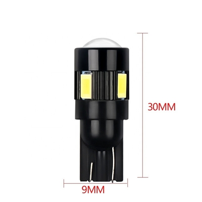 Τα T10 5630 6 SMD Nonpolarity οδήγησαν τροποποιημένο οδηγήσεων αυτοκινήτων συνεχές ρεύμα 12V βολβών των δευτερευουσών το λάμπες φωτός