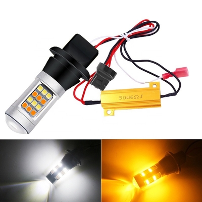 2835 42SMD διπλό οδηγημένο χρώμα σήμα 7440 T20 CANBUS στροφής φρένων φωτεινό για να αποτρέψει Stroboscopic