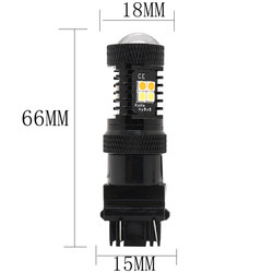Διπλά των άσπρων κίτρινων 12V Switchback χρώματος φω'τα 1157 3157 7443 3030 16SMD σημάτων στροφής φρένων οδηγήσεων