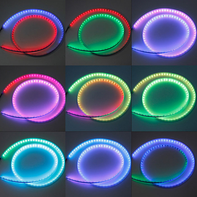 εκατ. ημέρας 2pcs 30/45/60 RGBLED χρονικό που τρέχει την ελαφριά λεπτή διαδοχική εύκαμπτη οδηγημένη λουρίδα σημάτων στροφής