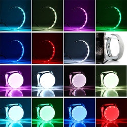 360 βαθμός RGB διακοσμήστε τα περιβαλλοντικά φω'τα αυτοκινήτων ματιών διαβόλων φω'των αυτοκινήτων RingLED