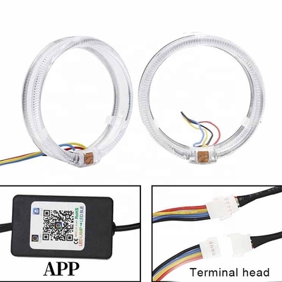 DRL RGB φωτοστεφάνου δαχτυλιδιών μάτια 80mm 95mm 105mm 110mm διαβόλων αγγέλου φω'των CCFL αυτοκινήτων εσωτερικά οδηγημένα περιβαλλοντικά