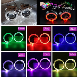 DRL RGB φωτοστεφάνου δαχτυλιδιών μάτια 80mm 95mm 105mm 110mm διαβόλων αγγέλου φω'των CCFL αυτοκινήτων εσωτερικά οδηγημένα περιβαλλοντικά