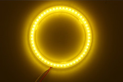 Σπάδικας 90mm ΚΟΚΚΙΝΟΣ ΜΠΛΕ λαμπτήρας 12-18V προβολέων αυτοκινήτων ομίχλης ματιών αγγέλου