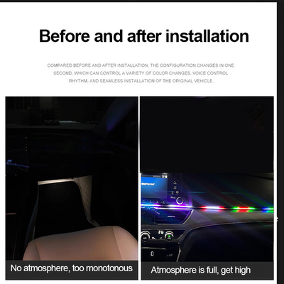 DC5V-12V RGB LED Διακόσμηση εσωτερικού αυτοκινήτου Ατμόσφαιρα Φωτεινό ακρυλικό έλεγχο APP Κρυμμένο στυλ
