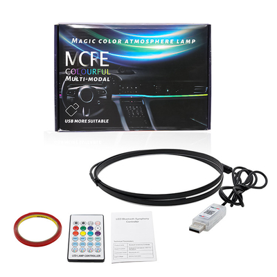 DC5V-12V RGB LED Διακόσμηση εσωτερικού αυτοκινήτου Ατμόσφαιρα Φωτεινό ακρυλικό έλεγχο APP Κρυμμένο στυλ