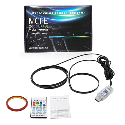 DC5V-12V RGB LED Διακόσμηση εσωτερικού αυτοκινήτου Ατμόσφαιρα Φωτεινό ακρυλικό έλεγχο APP Κρυμμένο στυλ