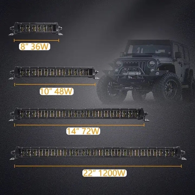 6D Αντανάκλαση Off Road LED Light Bar 4x4 12V 24V Μοναδική σειρά αυτοκινητοβιομηχανικών LED Light Bar