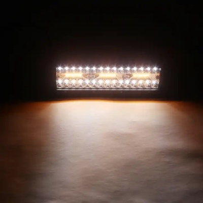 9 ιντσών 180W διπλή σειρά LED φωτεινή μπάρα λευκό / κίτρινο για οχήματα εκτός δρόμου