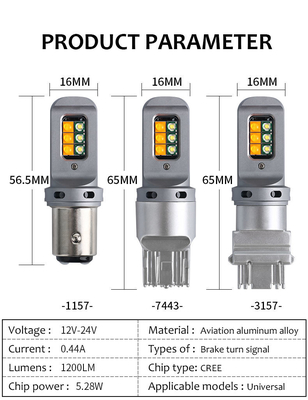 Μακροχρόνια 5W LED φώτα σηματοδότησης στροφής φρένων με 1156 καθολικές 12smd λαμπτήρες LED 1156 P21W BA15S PY21W 3157 7443 Canbus