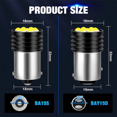 1157 BAY15D LED P21/5W 1156 BA15S P21W LED λαμπτήρες 9 SMD 3030 R5W R10W Φωτό πίσω από το φρένο