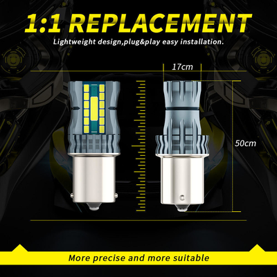 Αδιάβροχο 12V 1156 3030 24LED+2COB Φώτα σηματοδότησης στροφής φρένων 3156 Διχρωματικό λαμπτήρα LED