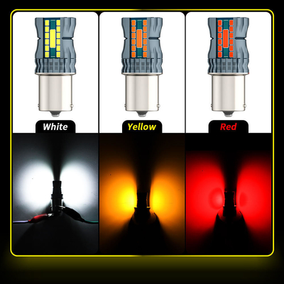 Αδιάβροχο 12V 1156 3030 24LED+2COB Φώτα σηματοδότησης στροφής φρένων 3156 Διχρωματικό λαμπτήρα LED
