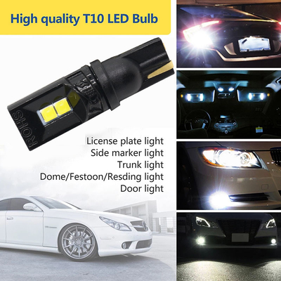 360 μοίρες λαμπτήρες LED T10 194 168 147 W5W 3030 Αυτοκίνητο λαμπτήρες εσωτερικού LED Λάθος δωρεάν Φως πινακίδας κυκλοφορίας