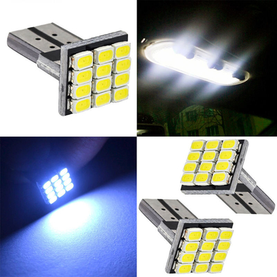 Δύναμη 9W λαμπτήρες LED Αδιάβροχο IP67 360 μοίρες Φως αυτοκινήτου 12v T10 12SMD 1206 3020 Φως ανάγνωσης Πίνακα κυκλοφορίας