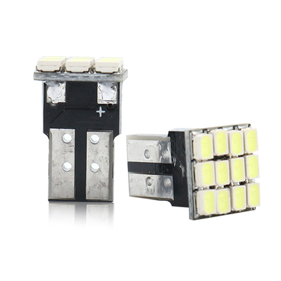 Δύναμη 9W λαμπτήρες LED Αδιάβροχο IP67 360 μοίρες Φως αυτοκινήτου 12v T10 12SMD 1206 3020 Φως ανάγνωσης Πίνακα κυκλοφορίας