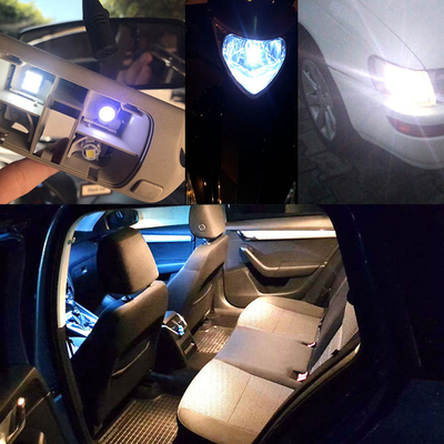 Δύναμη 9W λαμπτήρες LED Αδιάβροχο IP67 360 μοίρες Φως αυτοκινήτου 12v T10 12SMD 1206 3020 Φως ανάγνωσης Πίνακα κυκλοφορίας