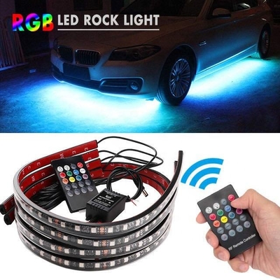 Εσωτερικά φώτα LED αυτοκινήτων Πολυχρωματικό τηλεχειριστήριο Ευέλικτο ABS 12V Φως LED αυτοκινήτου