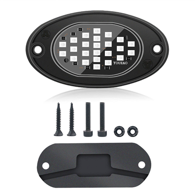 12V Αδιάβροχο Φως Τάγματος 2835 LED Μονοχρώμα Καθαρό Λευκό 24 LED Φως Βράχου Για Φορτηγό Jeep ATV UTV Offroad Underglow