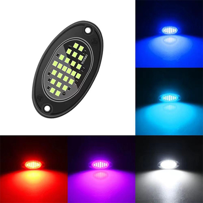 12V Αδιάβροχο Φως Τάγματος 2835 LED Μονοχρώμα Καθαρό Λευκό 24 LED Φως Βράχου Για Φορτηγό Jeep ATV UTV Offroad Underglow