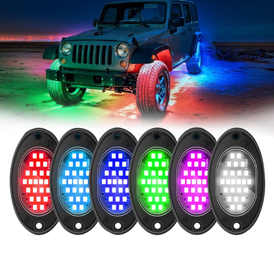 12V Αδιάβροχο Φως Τάγματος 2835 LED Μονοχρώμα Καθαρό Λευκό 24 LED Φως Βράχου Για Φορτηγό Jeep ATV UTV Offroad Underglow