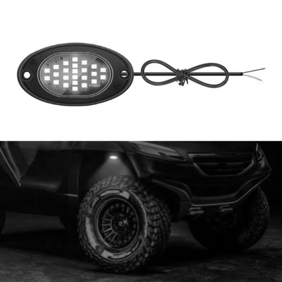 12V Αδιάβροχο Φως Τάγματος 2835 LED Μονοχρώμα Καθαρό Λευκό 24 LED Φως Βράχου Για Φορτηγό Jeep ATV UTV Offroad Underglow