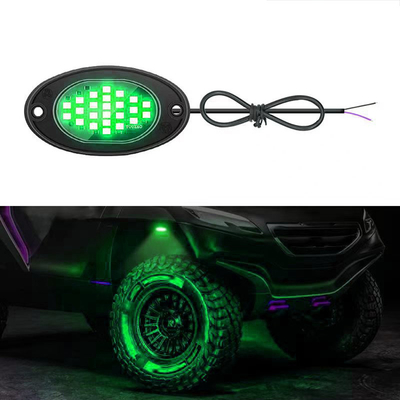 12V Αδιάβροχο Φως Τάγματος 2835 LED Μονοχρώμα Καθαρό Λευκό 24 LED Φως Βράχου Για Φορτηγό Jeep ATV UTV Offroad Underglow