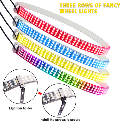 RGB SMD 5050 LED Strip IP67 Αδιάβροχο LED τροχό αυτοκινήτου Hub Χρωματικό φως RGB τροχός LED φώτα για ελαστικά αυτοκινήτου με App Control