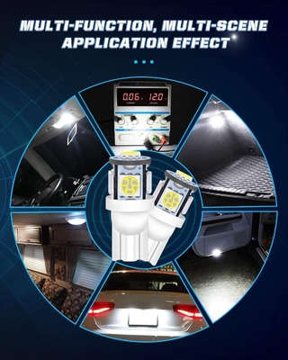 194 τσιπ σφηνών T10 SMD 5050 λαμπών φωτός 6500K των αυτοκίνητων οδηγήσεων