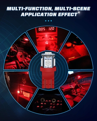 194 τσιπ σφηνών T10 SMD 5050 λαμπών φωτός 6500K των αυτοκίνητων οδηγήσεων