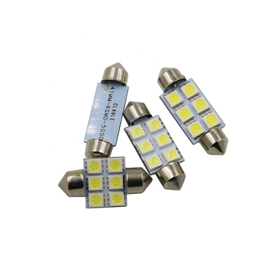 Γιρλαντών C5W 5050 6SMD των οδηγήσεων μπλε άσπρο συνεχές ρεύμα 12V 31mm 36mm 39mm 41mm θόλων βολβών λαμπτήρων φω'των αυτοκινήτων εσωτερικό